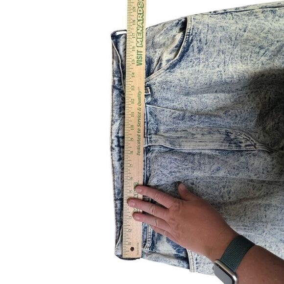 Vintage 1980s Expressions 14/16 Blue Acid Stone Wash High Rise Mom Jeans USA - Picture 14 of 16